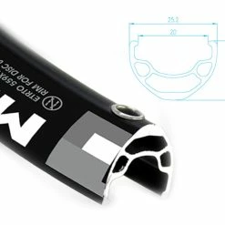 26 Zoll 19-559 Alex MD19 Disc Alufelge Schwarz Geöst 32L - Hochwertige Fahrradfelge für MTB & Rennräder