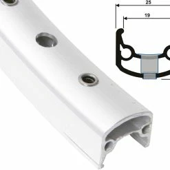 28 Zoll 19-622 Contec Classic S19 Alufelge Silber Geöst 36L - Hochwertige Felgenringe für Fahrräder