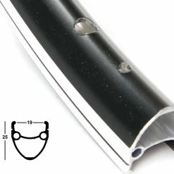 26 Zoll 19-559 Contec Classic X19 Alufelge Schwarz/Silber 36L - Hochwertige Felgenringe für Fahrräder