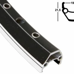 28 Zoll 19-622 Contec Classic Z19 Alufelge Schwarz/Silber Geöst 36L - Hochwertige Felgenringe für Fahrräder