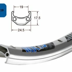 26 Zoll 19-559 Exal MX19 Alufelge Silber Geöst 32L - Hochwertige Felgenringe für Fahrräder