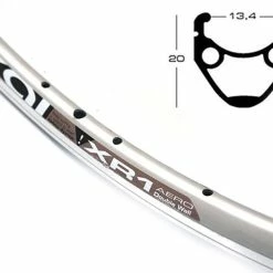 28 Zoll 13-622 Exal XR1 Rennrad-Alufelge Silber 36L | Hochwertige Alufelge für Rennräder