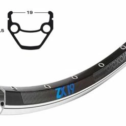 26 Zoll 19-559 Exal ZX19 Alufelge Schwarz/Silber Geöst 36L - Hochwertige Felgenringe für Fahrräder