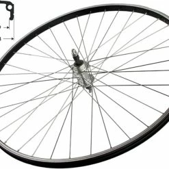 Hinterrad 28 Zoll 19-622 Schürmann Sport Kastenfelge Schwarz Schraubkranz Silber / Speichen Niro Silber | Laufräder hinten