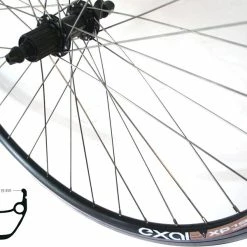 Hinterrad 26 Zoll 19-559 EXAL XP19 Schwarz Shimano Deore FH-T610 - Hochwertiges Laufrad hinten