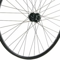 Hinterrad 27.5 Zoll Ryde Taurus Disc mit Shimano Deore FH-M525 - Schwarz, 135mm, schwarze Speichen