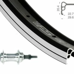 Hinterrad 26 Zoll 23-559 Rodi FS23 Schwarz Quando Schraubkranz 129mm | Laufräder hinten