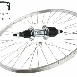 Hinterrad 19-622 Schürmann Kastenfelge Silber Quando KT-AZ1R 7-fach-Steckkranznabe 134mm | Laufräder hinten