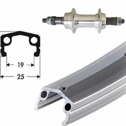 Hinterrad 19-622 Schürmann Point Kastenfelge Silber Schraubkranznabe 135mm | Laufräder hinten | Hochwertige Fahrradkomponenten