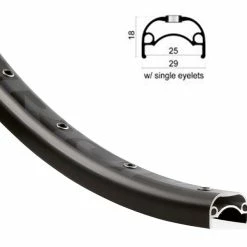 27.5 Zoll Rodi Ryot Disc Alufelge Schwarz Geöst 32L - Hochwertige Felgenringe für Mountainbikes