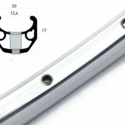 28 Zoll 13-622 Ryde Chrina Rennrad-Alufelge Silber-poliert Geöst 36L - Hochwertige Felgenringe für Rennräder