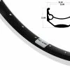 28 Zoll Ryde Andra40 Alufelge Schwarz-Silber 32L - Hochwertige Felgenringe für Fahrräder