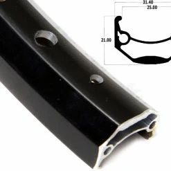 24 Zoll Ryde Andra40 Disc Alufelge Schwarz 36L - Hochwertige Felgenringe für Fahrräder