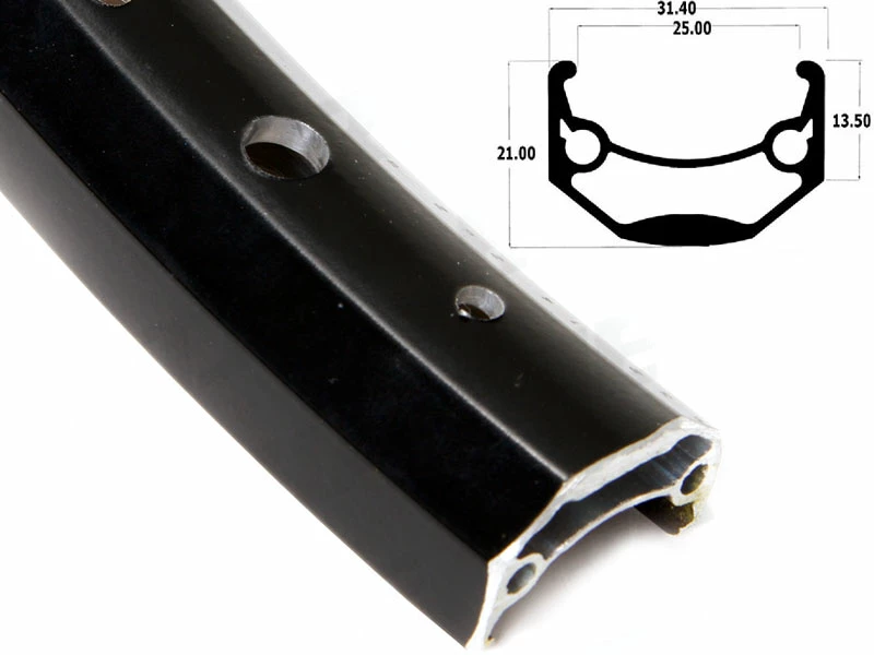 27.5 Zoll Ryde Andra40 Disc Alufelge Schwarz 32L - Hochwertige Felgenringe für Mountainbikes