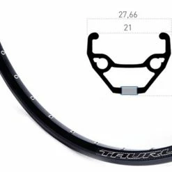 27.5 Zoll Ryde Taurus Disc Alufelge Schwarz Geöst 32L - Hochwertige Felgenringe für Fahrräder