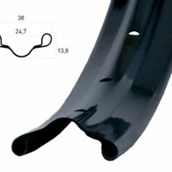 26 Zoll Ryde V38 Disc Alufelge Schwarz 36L - Hochwertige Felgenringe für Fahrräder