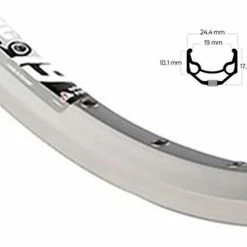 28 Zoll 19-622 Ryde ZAC19 Alufelge Silber Geöst 36L - Hochwertige Felgenringe für Fahrräder