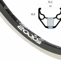 28 Zoll 19-622 Ryde ZAC2000 Alufelge Schwarz/Silber Geöst 36L - Hochwertige Fahrradfelge für optimale Leistung