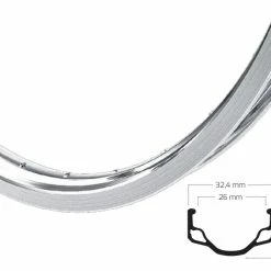 Sondergröße 635 Ryde HL32 Alufelge L5.5 Silber-poliert 36L | Hochwertige Felgenringe für optimale Leistung