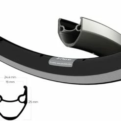 26 Zoll Ryde X-Plorer Alufelge Schwarz/Silber 36L - Hochwertige Felgenringe für Fahrräder