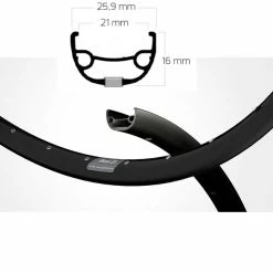 28 Zoll 21-622 Ryde Rival 21 Disc Alufelge Schwarz Geöst 32L - Hochwertige Felgenringe für Fahrräder