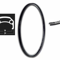 26 Zoll 19-559 Schürmann YAK19 Disc Alufelge Schwarz Geöst 36L - Hochwertige Felgenringe für Fahrräder