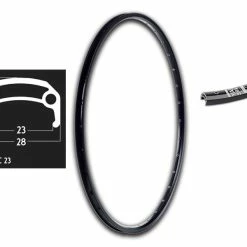 28 Zoll 23-622 Schürmann YAK23 Disc Felge Schwarz Geöst 36L - Hochwertige Fahrradfelge für MTB & Rennräder